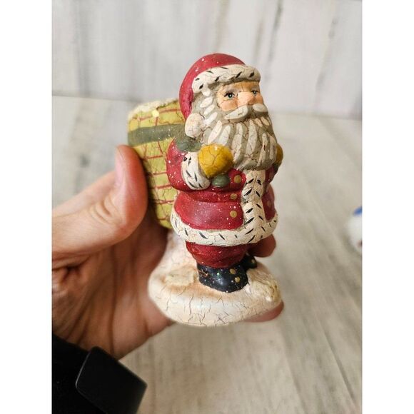 Kurt Adler Santa candle holder mini vintage Xmas decor - Picture 9 of 10